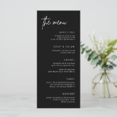 Simple réception de mariage Menu du dîner formel (Debout devant)