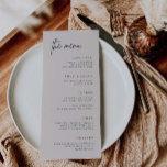Simple réception de mariage Menu du dîner formel<br><div class="desc">Notre carte de menu personnalisée comprend des lettres de script simples - parfait pour informer vos invités de leurs choix de repas à votre mariage ou événement. Cet article fait partie de notre suite Hunter mariage H100,  s'il vous plaît magasiner notre magasin pour les produits correspondants.</div>