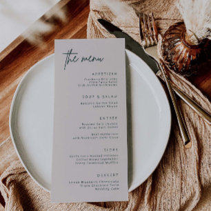 Simple réception de mariage Menu du dîner formel