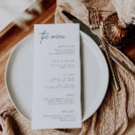 Simple réception de mariage Menu du dîner formel<br><div class="desc">Notre carte de menu personnalisée comprend des lettres de script simples - parfait pour informer vos invités de leurs choix de repas à votre mariage ou événement. Cet article fait partie de notre suite Hunter mariage H100,  s'il vous plaît magasiner notre magasin pour les produits correspondants.</div>