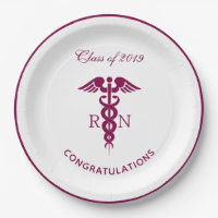 Simple Red Caduceus Nurse Medical Symbool