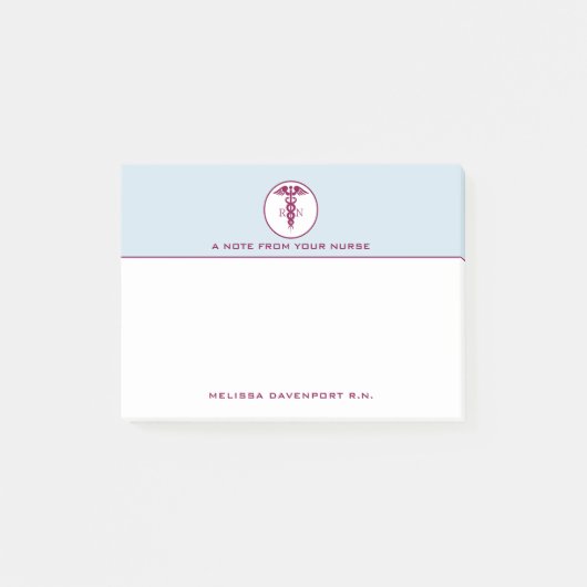 Simple Red Caduceus Nurse Medical Symbool Post-it® Notes (Voorkant)
