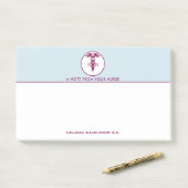 Simple Red Caduceus Nurse Medical Symbool Post-it® Notes (Op bureau)