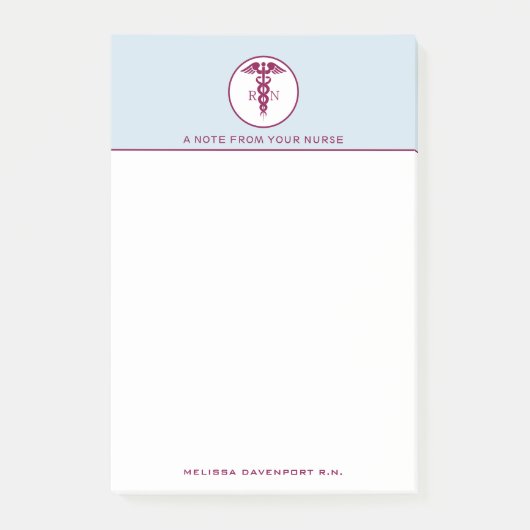 Simple Red Caduceus Nurse Medical Symbool Post-it® Notes (Voorkant)