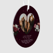 Simple Red Custom Heart forme couples photos cadea (devant)