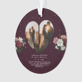 Simple Red Custom Heart forme couples photos cadea (devant)