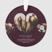 Simple Red Custom Heart forme couples photos cadea (devant)