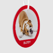 Simple Red Dog Pet Nom de la photo Vacances Keepsa (devant)