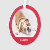 Simple Red Dog Pet Nom de la photo Vacances Keepsa (devant)