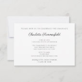 Simple Red Gold Graduation Cap Tassel Invitation (Dos)