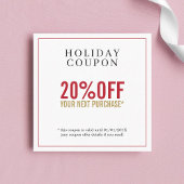 Simple Red Golden White Beauty Salon Coupon