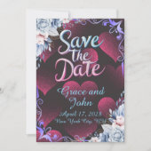 Simple Red Heart Theme Save the Date (Devant)