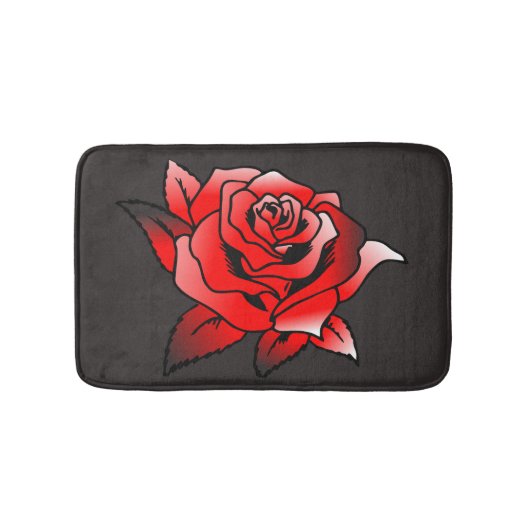 Simple Red Rose Badmat (Voorkant)