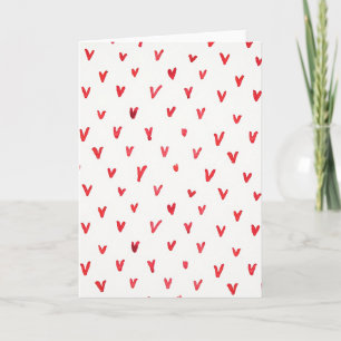 Simple Red V Harten Kaart
