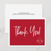 Simple Red White Company Logo Social Merci (Devant / Derrière)