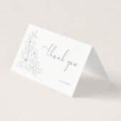 Simple Remerciement Floral Script pour les couples (Front)