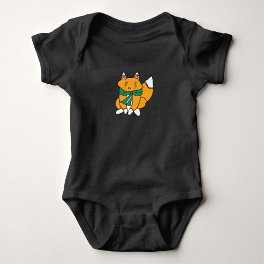 Simple Renard avec Écharpe Haut pour Bébé (Devant)