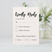 Simple Réponse de Mariage Beige  (Debout devant)