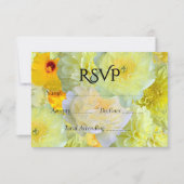 Simple Réponse de Mariage Florale Jaune (Devant)