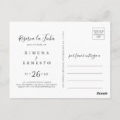 Simple Reserva la Fecha Briefkaart (Achterkant)