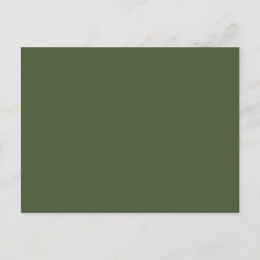 Simple Retro | Carte de remerciement de table vert (Dos)
