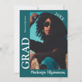 Simple Retro Photo Graduation Invitation (Devant)