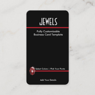 Simple Rhinestone Jewelry - Rhinestone Ruby Logo Visitekaartje