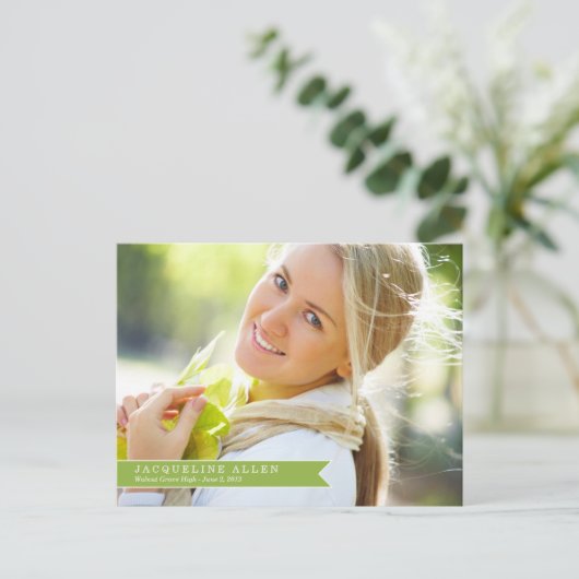 Simple Ribbon Afstuderen Briefkaart (Staand voorkant)