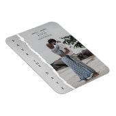 Simple Ripped Paper Effect Wedding Custom Photo Magneet (Rechterzijde)