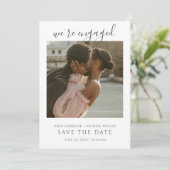 Simple Romantic Photo Wedding Save The Date Kaart (Staand voorkant)