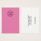 simple rose ajouter votre logo Boucles d'oreilles  (Devant & derrière)