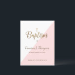 Simple rose blanc or moderne Baptême Invitation<br><div class="desc">Célébrez et chérissez le baptême de votre enfant avec notre Carte Postale Simple Rose White Gold Modern Baptism Invitation. Cette invitation a été conçue de manière réfléchie pour saisir l'importance de cet événement spécial. L'invitation présente un design épuré et moderne avec des détails et de la typographie en faux or,...</div>