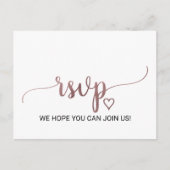 Simple Rose Calligraphie Demande de chanson Carte (Devant)