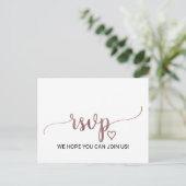 Simple Rose Calligraphie Demande de chanson Carte (Debout devant)