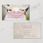 simple rose clair Carte de visite de photographie  (Devant / Derrière)