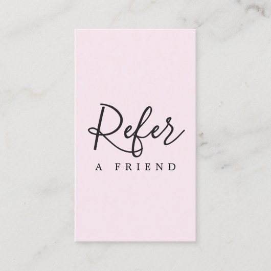 Simple Rose élégant blanc noir carte de référence (Devant)