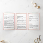 Simple Rose Gold Lash Salon Pink Brochure (Intérieur)