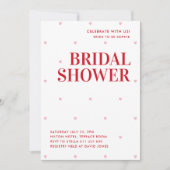 Simple Rose Love Heart Bridal Shower Invitation (Devant)