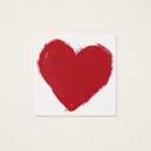 Simple, rouge, Aquarelle Coeur 11 Cartes de notes (Devant)