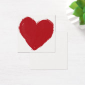 Simple, rouge, Aquarelle Coeur 11 Cartes de notes (Bureau)