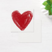 Simple, rouge, Aquarelle Coeur 12 Cartes de notes (Bureau)