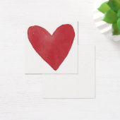 Simple, rouge, Aquarelle Coeur 14 Cartes de notes (Bureau)