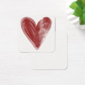 Simple, rouge, aquarelle Coeur sur notes personnel (Bureau)