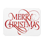 Simple Rouge & Blanc Joyeux Noël Magnet flexible (Horizontal)