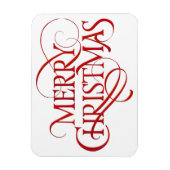 Simple Rouge & Blanc Joyeux Noël Magnet flexible (Vertical)