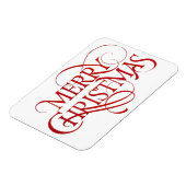 Simple Rouge & Blanc Joyeux Noël Magnet flexible (Côté Gauche)