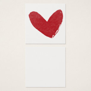 Simple, rouge, cartes de note du coeur 03