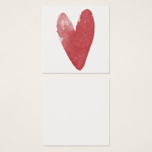 Simple, rouge, cartes de note du coeur 04