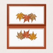 Simple rouge Feuille d'érable d'automne blanc (Outside Unfolded)