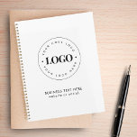Simple Round Business Logo & Text Company Personna<br><div class="desc">Cet élégant planificateur professionnel,  doté d'un logo personnalisé,  conviendra parfaitement à vos besoins professionnels et promotionnels. Ajoutez facilement le logo désiré en cliquant sur l'option "personnaliser".</div>